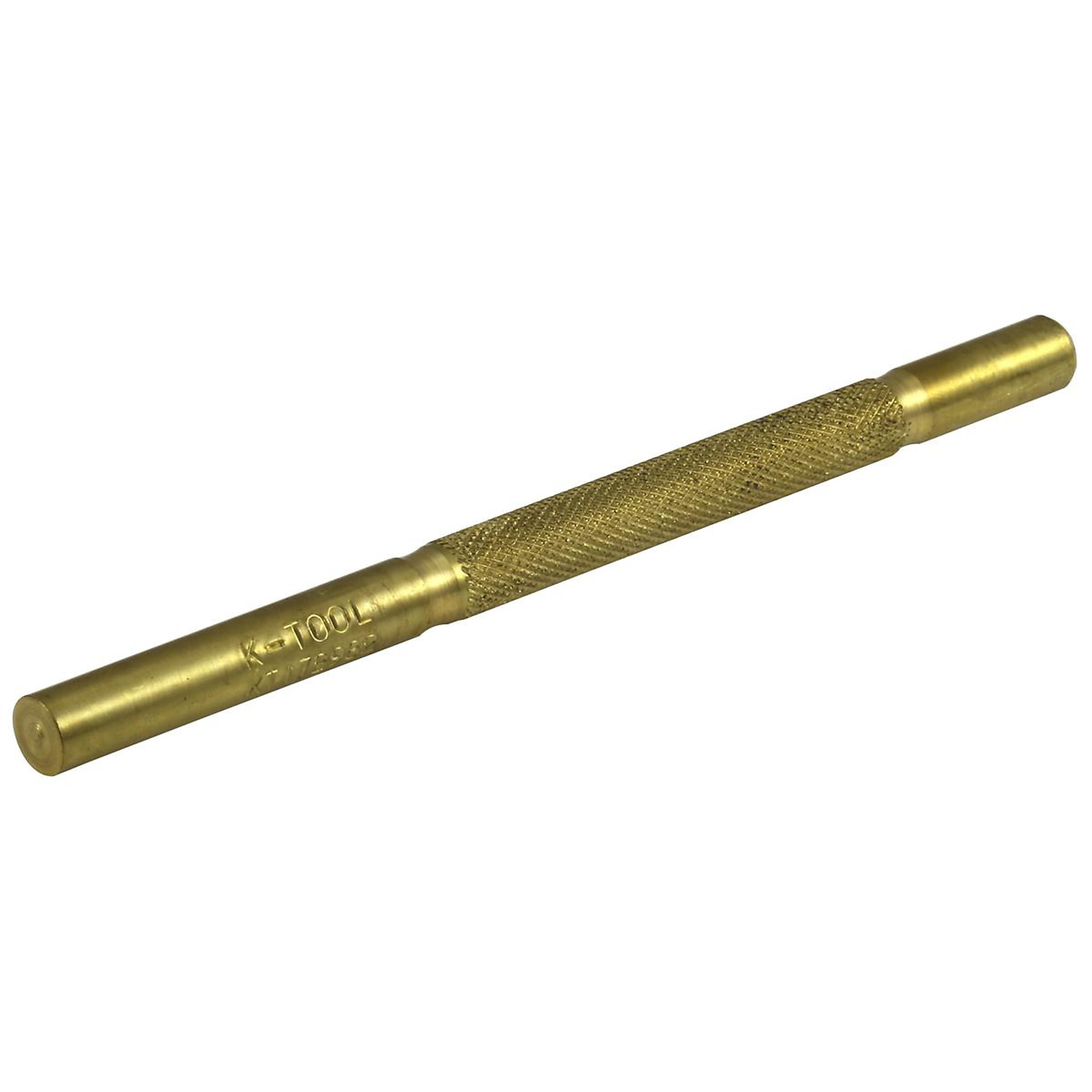 K Tool International Brass Punch — 3/8in., Non-Marring, Non-Sparking, Knurled Handle, Model# KTI72982